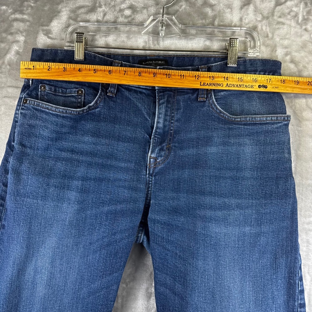 Banana Republic Straight Fit Jeans Mens 36x32 Blue Denim Medium Wash (1592) - Picture 5 of 8